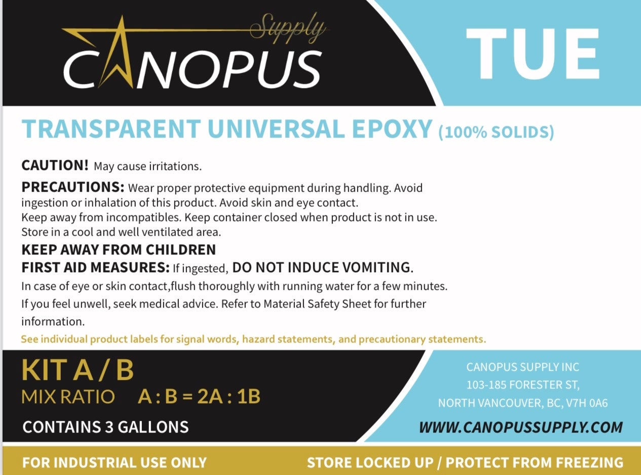 TRANSPARENT UNIVERSAL EPOXY 100% SOLIDS (TUE)