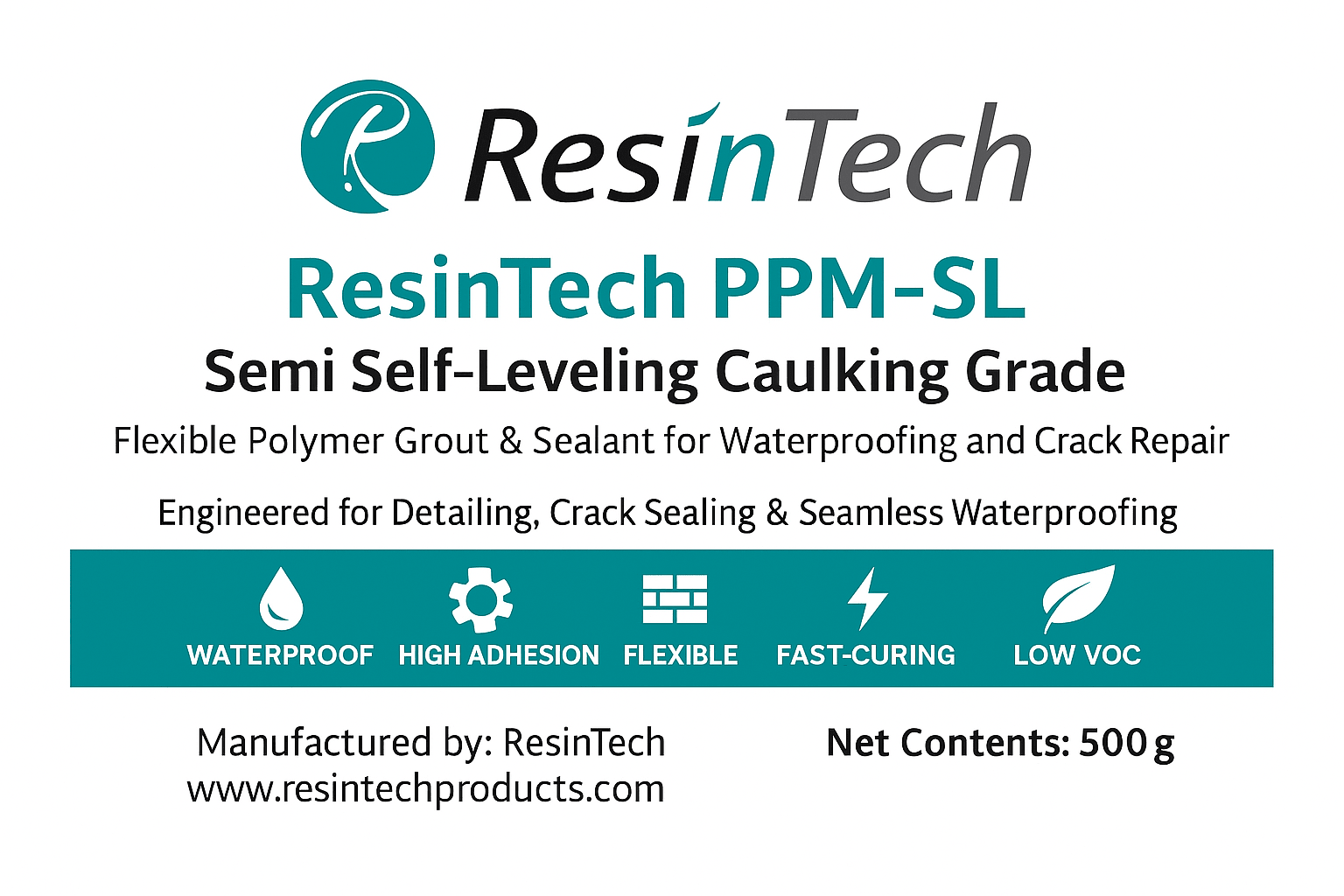 ResinTech PPM - SL Semi Self - Leveling - Canopus Supply Inc