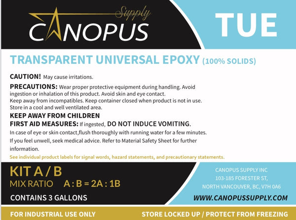 TRANSPARENT UNIVERSAL EPOXY 100% SOLIDS (TUE)