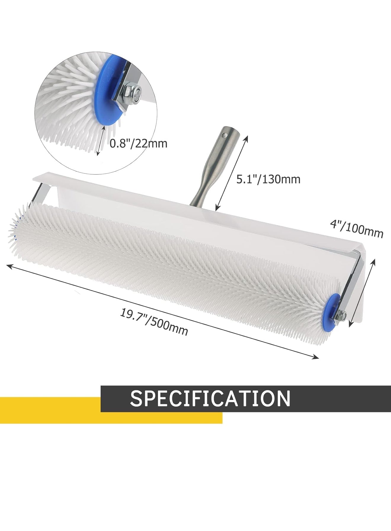 19" Spiked Roller Screeding - Canopus Supply Inc