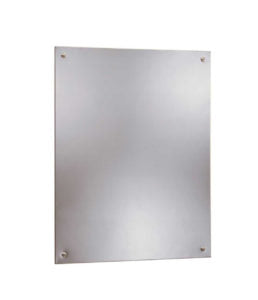 Bobrick B-1556 frameless polished stainless steel washroom mirror