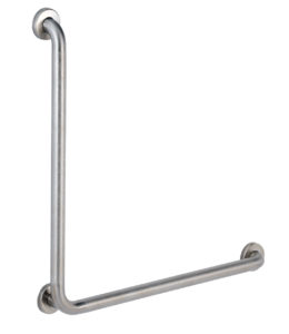 Bobrick B-6898.99 90-degree L-shaped grab bar, peened stainless steel