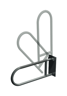 ASI 3413-P swing-up grab bar with peened non-slip grip