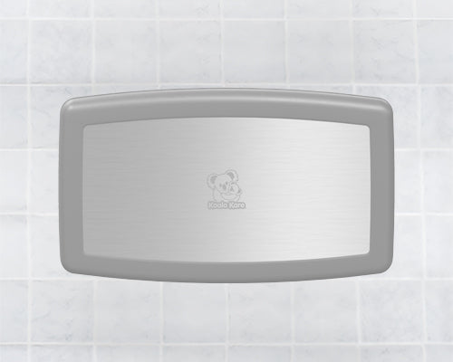 Koala Kare KB300-01SS baby changing station, grey with stainless veneer, closed