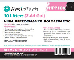 ResinTech High Performance Polyaspartic (HPP) 10 L / 2.64 Gal