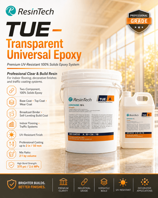 ResinTech TUE Transparent Epoxy Base Coat - Canopus Supply Inc