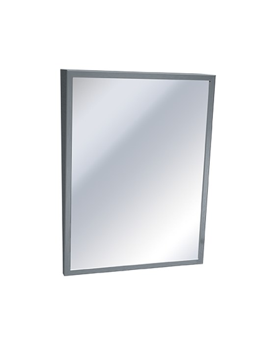 ASI 0535 fixed tilt washroom mirror with stainless steel frame