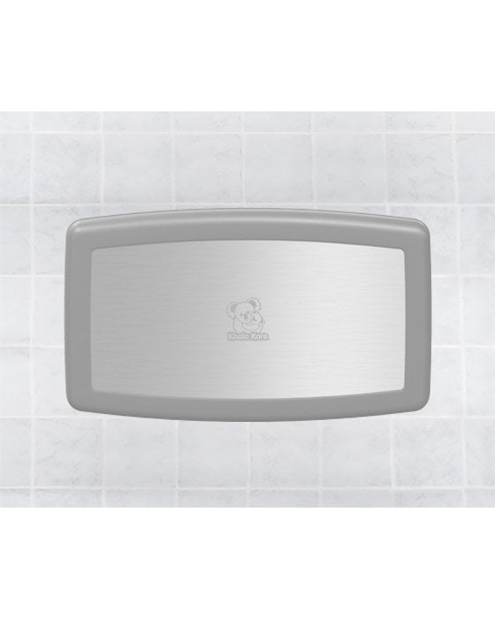 Koala Kare KB300-01SS baby changing station, grey with stainless veneer, closed
