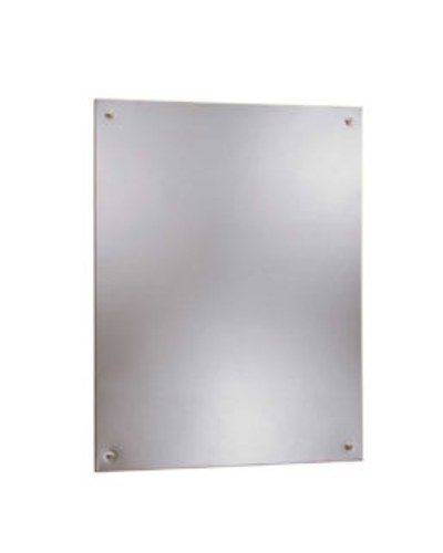 Bobrick B-1556 frameless polished stainless steel washroom mirror