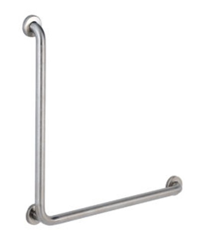 Bobrick B-6898.99 90-degree L-shaped grab bar, peened stainless steel