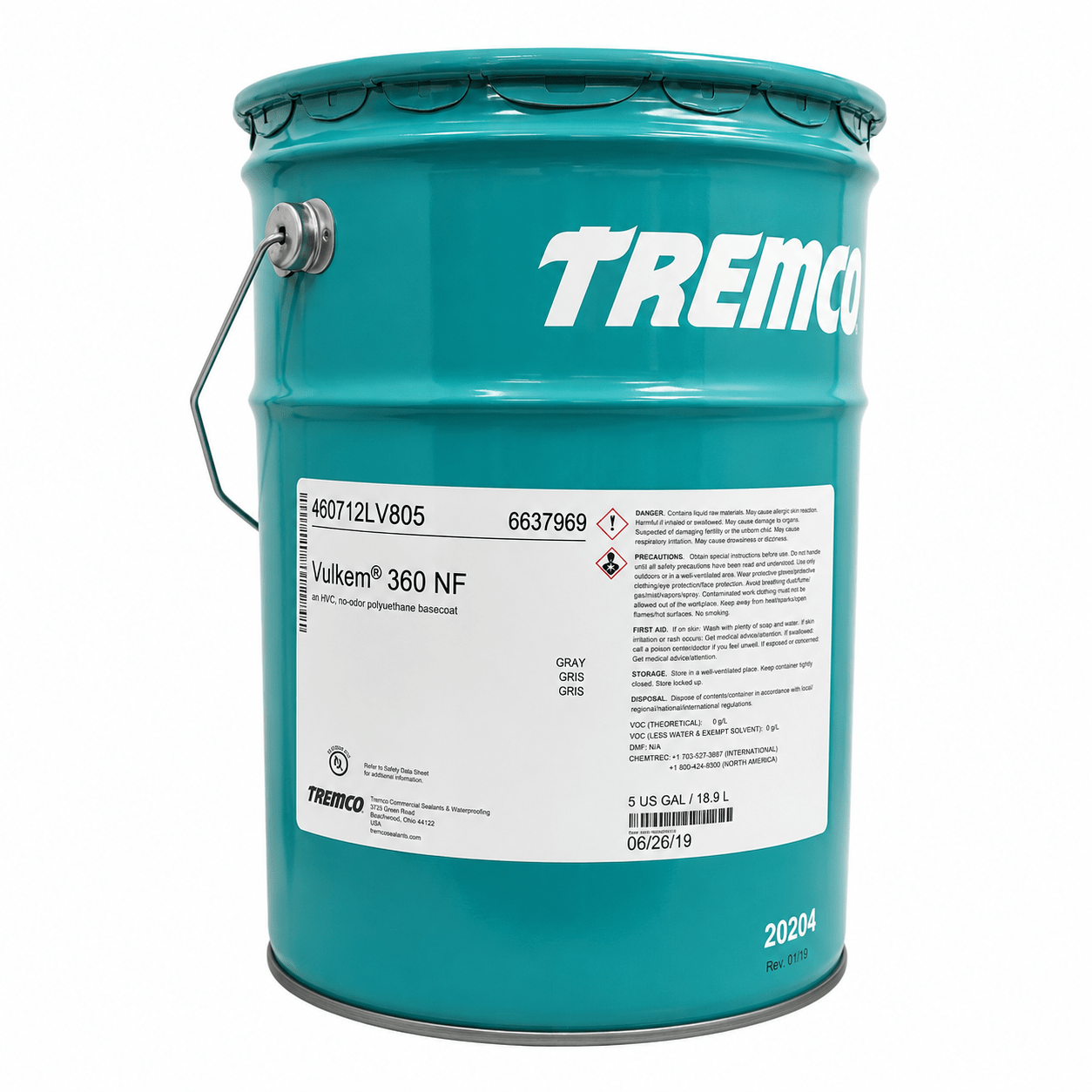 Vulkem 360NF Base Coat - Low VOC, water-cured, rapid setting urethane membrane - Canopus Supply Inc