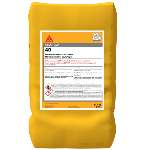 SikaScreed®-40 POLYMER-MODIFIED CEMENTITIOUS MORTAR FOR SCREED APPLICATIONS,Vancouver BC Supplier for Epoxy, Polyaspartic, Parkade Traffic Coating