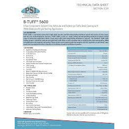 B-TUFF® 5600 4.5-gallon kit A Two Component, Solvent Free, Vehicular and Pedestrian Traffic Deck Coating
